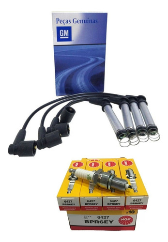 Juego Cables Originales Y Bujias Ngk Chevrolet Agile 1.4 8v