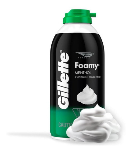 Espuma De Afeitar Gillete Foamy 175 Gr Mentol