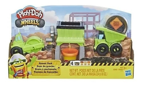 Play-doh Masa De Construcción Grava Y Pavimento + 2 Camiones