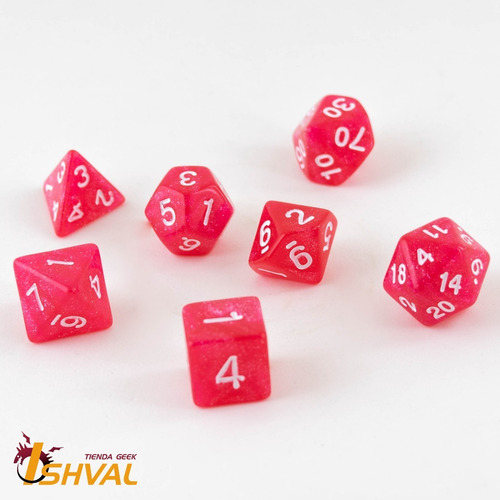 Imagen 2 de 4 de Set De 7 Dados Para Rol - Wave Warmth