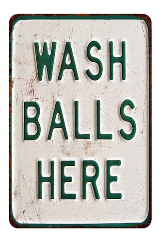 Wash Balls Here Sign Vintage Decor Pared Lavandería De...