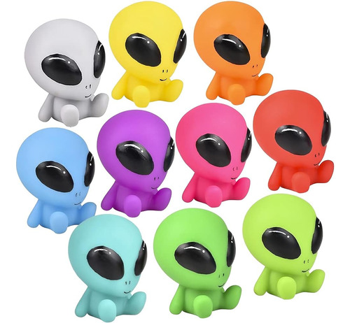 Artcreativity Rubber Galactic Aliens, Set De 10, Juguetes Al