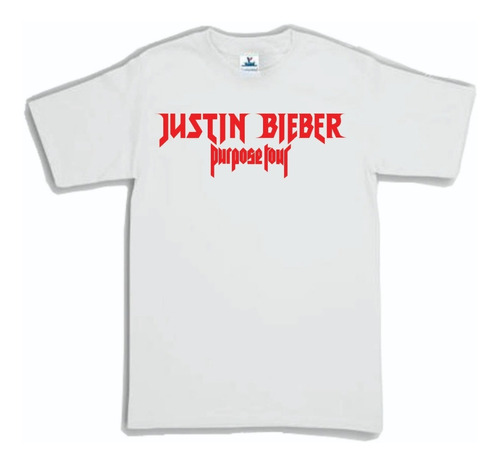 Playera Justin Bieber Logo Tour Hombre Mujer