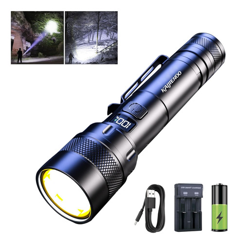 Linterna Led Recargable Ipx4 Impermeable Con 5 Modos De Ilum