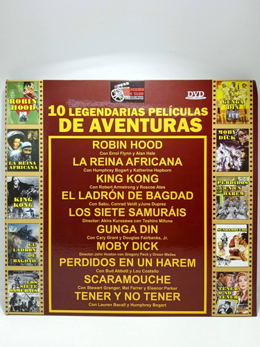 Imagen 1 de 5 de 10 Legendarias Películas De Aventuras - Dvd - Colección Cine