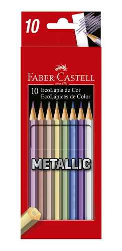 Faber-castell 28485 Lápices De Colores Eco Metallic X10