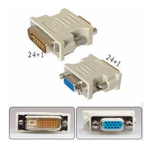 Imagen 2 de 3 de Adaptador Dvi Macho A Vga Hembra Xtech Xtc-362