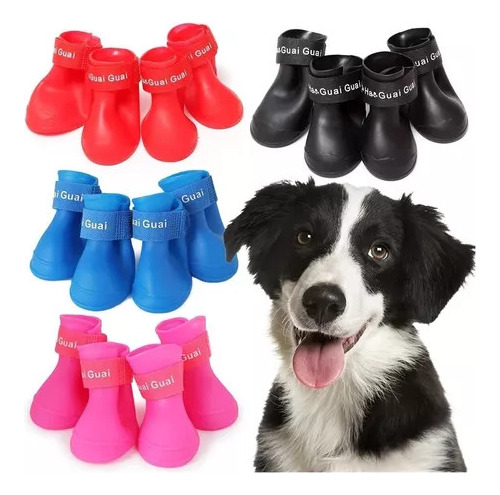 Botas Zapatos Antideslizante Impermeable Mascota Perro  S