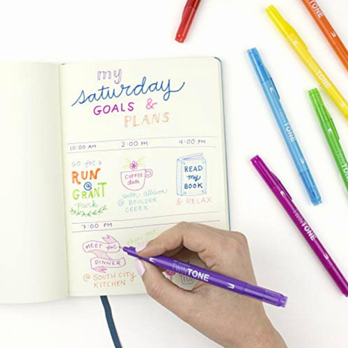 Tombow 61526 Juego De Marcadores De Doble Tono, Arcoíris,