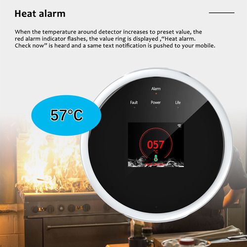 Alarme De Gás Home Gas Detector De Vazamento De Cozinha Prom