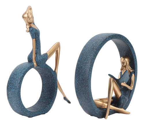 Figuras De Niña De Yoga, 2 Unidades, Leyendo Un Libro