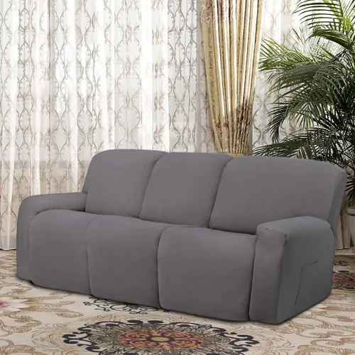 Funda Elastica Microfibra Sofa Reclinable Seccional 3 Cuerpo