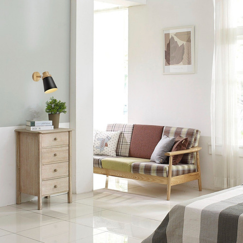 Imagen 6 de 7 de Lampara Pared Spot Loto Negro Nordico Diseño Madera Leuk