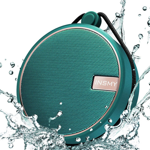 Altavoz Portátil Insmy Ipx7 Resistente Al Agua Con Bluet Color Color: Verde Azulado 110v