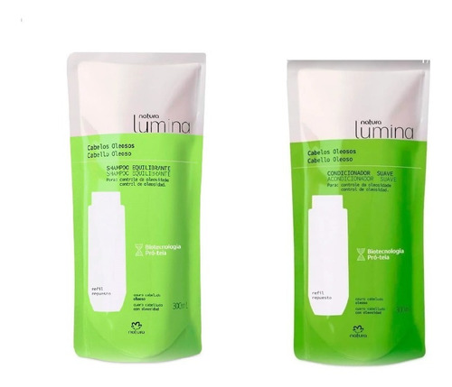 Lumina Kit Shampoo + Acondicionador Cabello Oleoso Repuesto