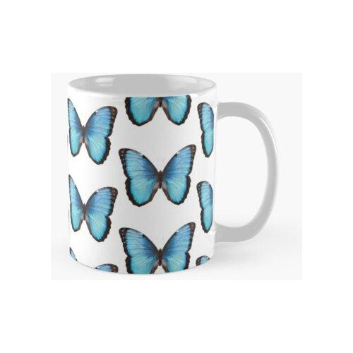 Taza Mariposa Morpho Azul Calidad Premium