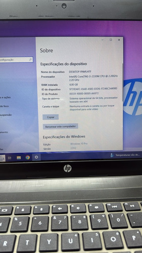 Notebook Hp 4430s Core I3 4gb Ssd 240gb Bateria Nova (Usado)