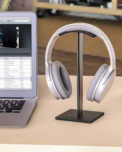 Soporte Auriculares Aluminio New Bee Universal Escritorio Color Negro