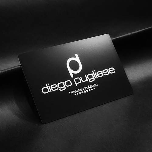 40 Tarjetas Metálicas Negras + Grabado Personalizado