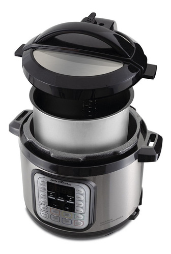 Panela De Pressão Britânia Bpp02pi Digital Funções 5l 127v