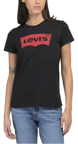 Polera Mujer Lisa Negro Levis 17369-0466