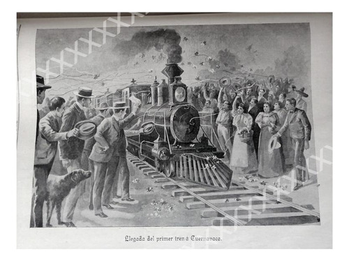 Cartel Antiguo 1897 El Primer Tren En Cuernavaca