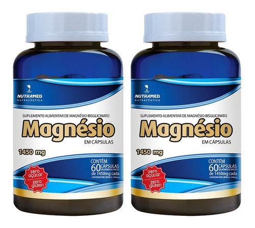 X2 Magnesio Nutramed (120 Cáps) Sin Azúcar!! 