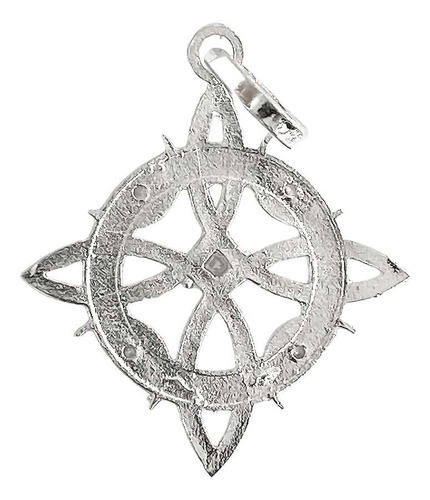 Dije Nudo De Bruja Celta Fases Lunares Zirconias Plata 925 Color Plateado