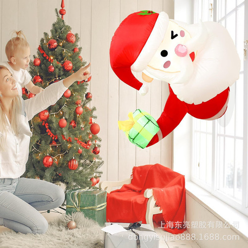 R Decoración Navideña Inflable De Papá Noel
