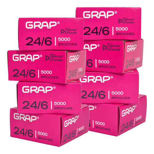 Broches Grap 24/6 X5000 Para Abrochadora Pack X10u 50.000br