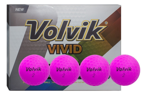 Pelota De Golf Volvik Vivid Morada Una Docena