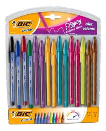 Boligrafo Bic Fashion X 11 Surtido + 4 Desliza +  Bc