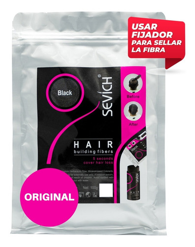 Sevich 100g Fibra Capilar Calvici Barba Cabello Envio Gratis