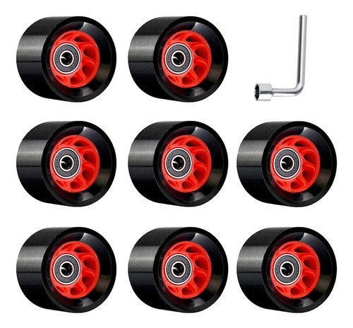 Paquete De 8 Ruedas Para Patines Cuádruples Para Interiores,