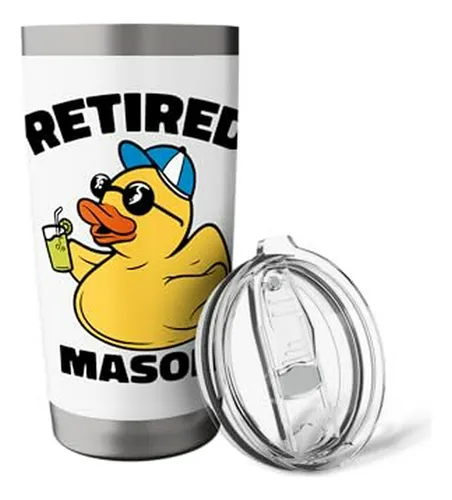 Taza Aislante De Acero Inoxidable Con Pato De Goma Divertido
