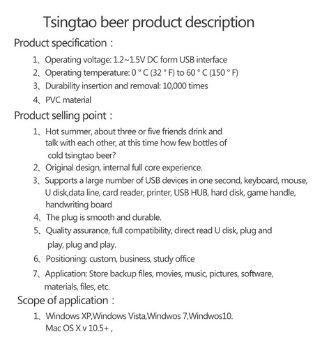 Imagen 10 de 10 de 1 Pieza Flash Usb Exquisito Elegante Botella De Cerveza