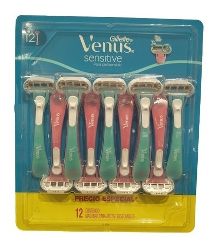 Venus Sensitive Rastrillo Gillette 12 Piezas Afeitadora Msi