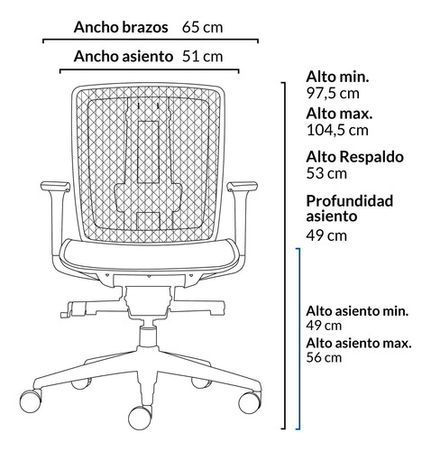 Silla Escritorio Air Gris Oscuro Form