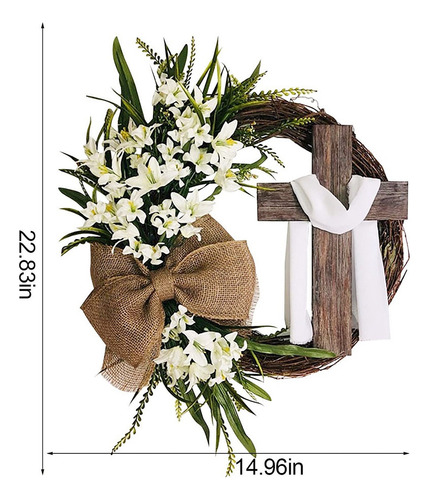 Z Corona De Pascua Para Colgar En La Puerta Con Ramo De