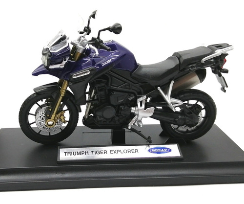 TRIUMPH Tiger Explorer 1:18 scale die-cast Modelo Juguete Moto Motocicleta Welly 