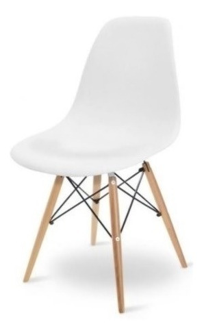 Imagen 2 de 4 de Kit 6 Sillas Eames Patas En Madera Para Comedor - Sala