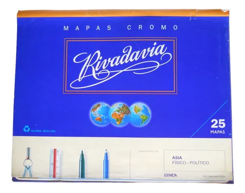 Mapa Rivadavia Nro. 6 Asia Físico - Político 24 + 2 Kapelusz