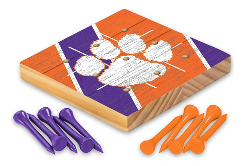 Juego De Ta-te-ti De Ncaa, Tablero De Madera De 4.25 X...