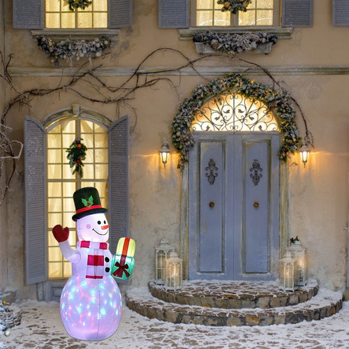 Mono De Nieve Inflable Muñecos Navideños Con Luz Led Ninos
