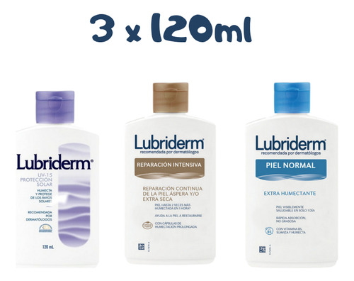 Crema Lubriderm 3 X 120 - mL a $450