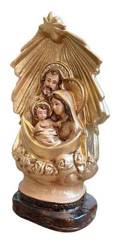 Presépio De Natal Sagrada Família 20x 12 Cm Em Gesso