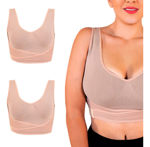 Bra Push Up Fresh Tallas Plus Pack 2 Brass Hasta 4xg 2078 +p