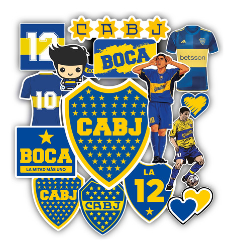 Calcos Stickers Boca Juniors Xeneize 3 Planchas 37 Calcos!