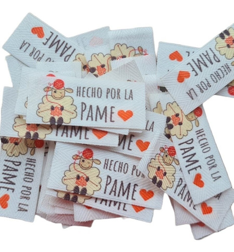 100 Etiquetas Personalizadas En Cinta Espiga De 2,2.5y3cm