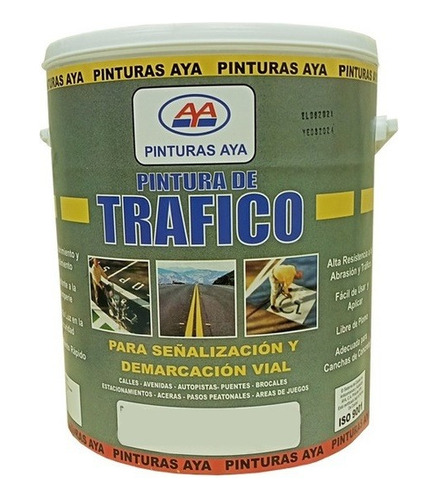 Pintura Señalamiento Trafico Acrilico Amarillo Galon Aya